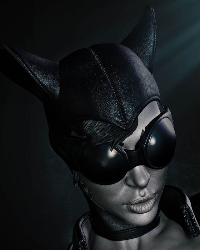 B3DSERK – Catwoman Bust Image 004 – Klaxium 3D Printed Collectible