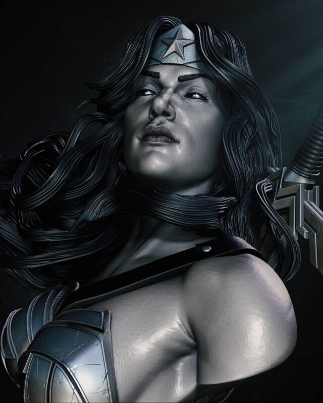 013124 B3DSERK – WonderWomanR Bust2 Image 004