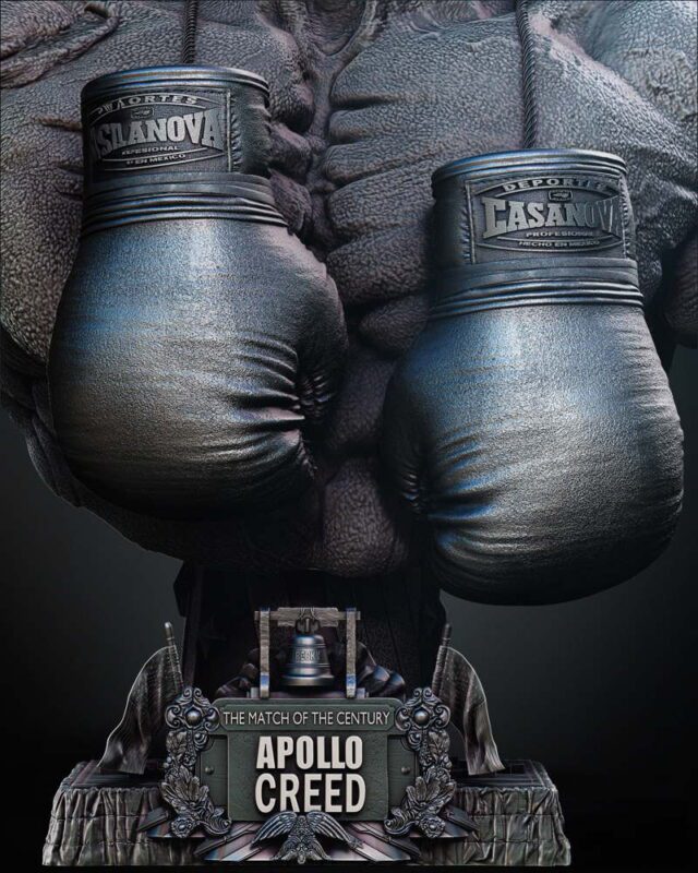 WICKED Apollo Creed Bust Image 007 3D Printed Collectible – Klaxium
