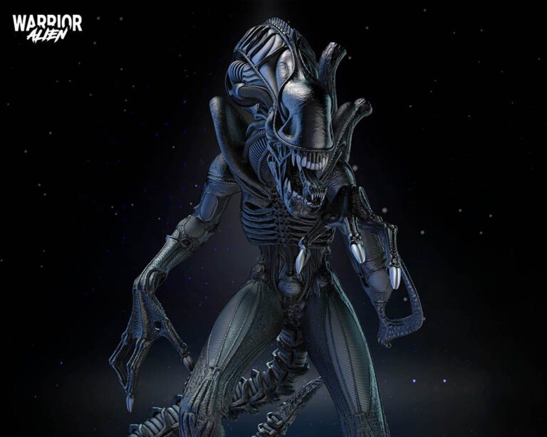 Alien Warrior Sculpture Image 008