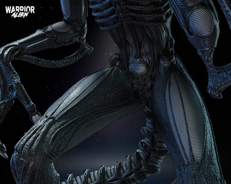 Alien Warrior Sculpture Image 013