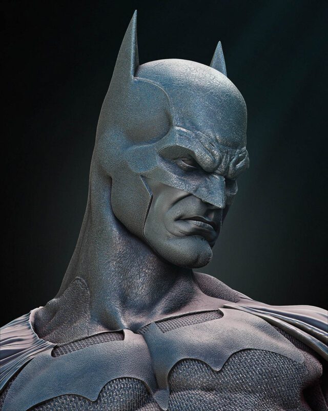 Batman_HeadCloseUp_34tos 3D Printed Collectible – Klaxium