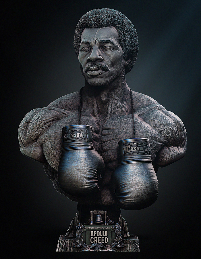 Apollo Creed - Portrait Bust 3D Printed Collectible – Klaxium