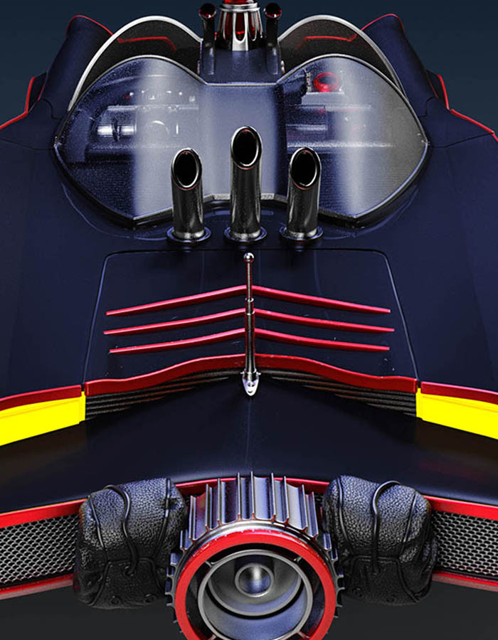 Batmobile - (Adam West) - Vehicle 3D Printed Collectible – Klaxium