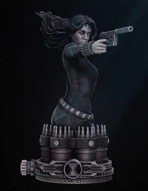 Black Widow #2 - Bust 3D Printed Collectible – Klaxium