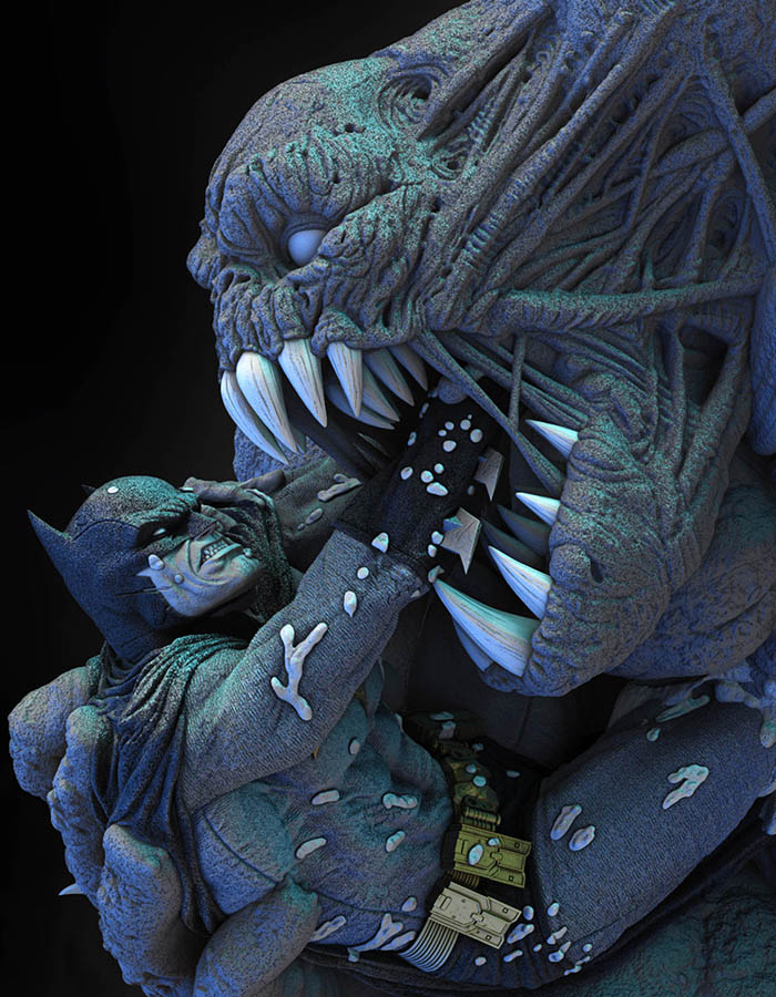 Clayface vs Batman - Diorama 3D Printed Collectible – Klaxium