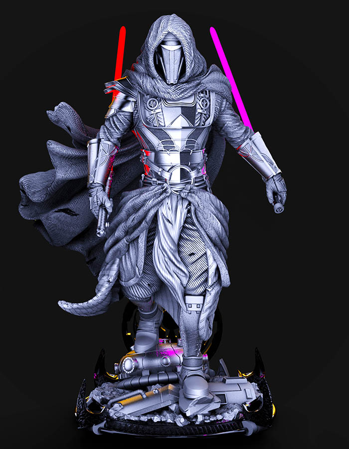 Darth Revan - Sculptture 3D Printed Collectible – Klaxium