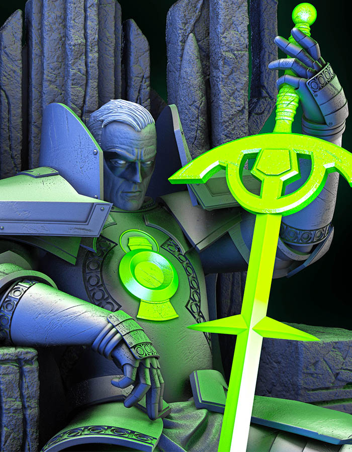 Green Lantern - (Alan Scott) - Sculpture 3D Printed Collectible – Klaxium