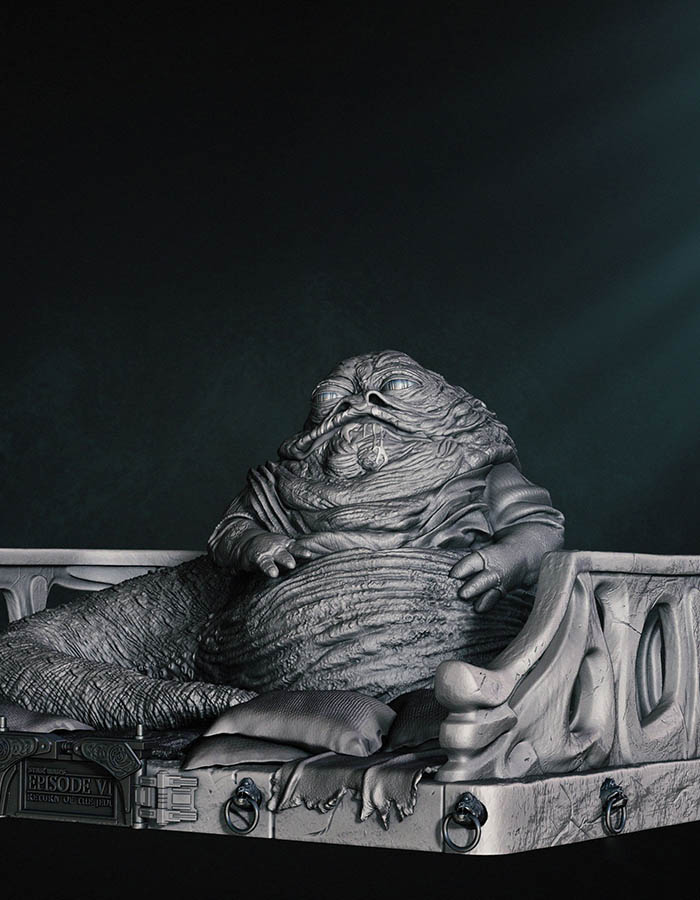 Jabba the Hutt - Sculpture 3D Printed Collectible – Klaxium