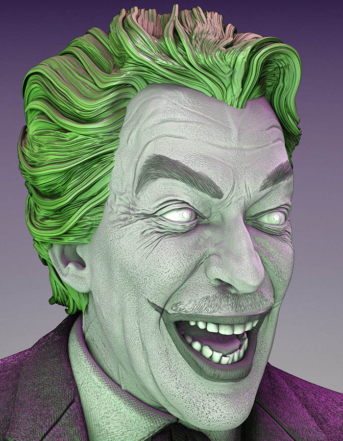 Joker 60s - Sculpture 3D Printed Collectible – Klaxium