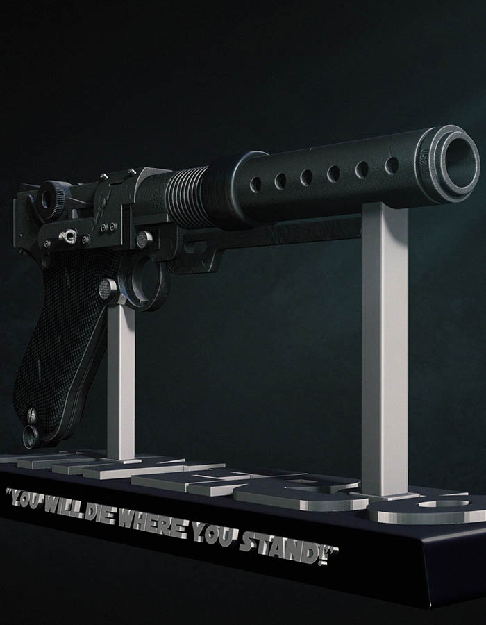 JynErso A-180 Blaster Rogue One - Weapon 3D Printed Collectible – Klaxium