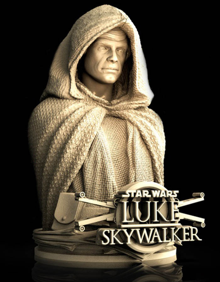 Luke Skywalker - Bust 3D Printed Collectible – Klaxium