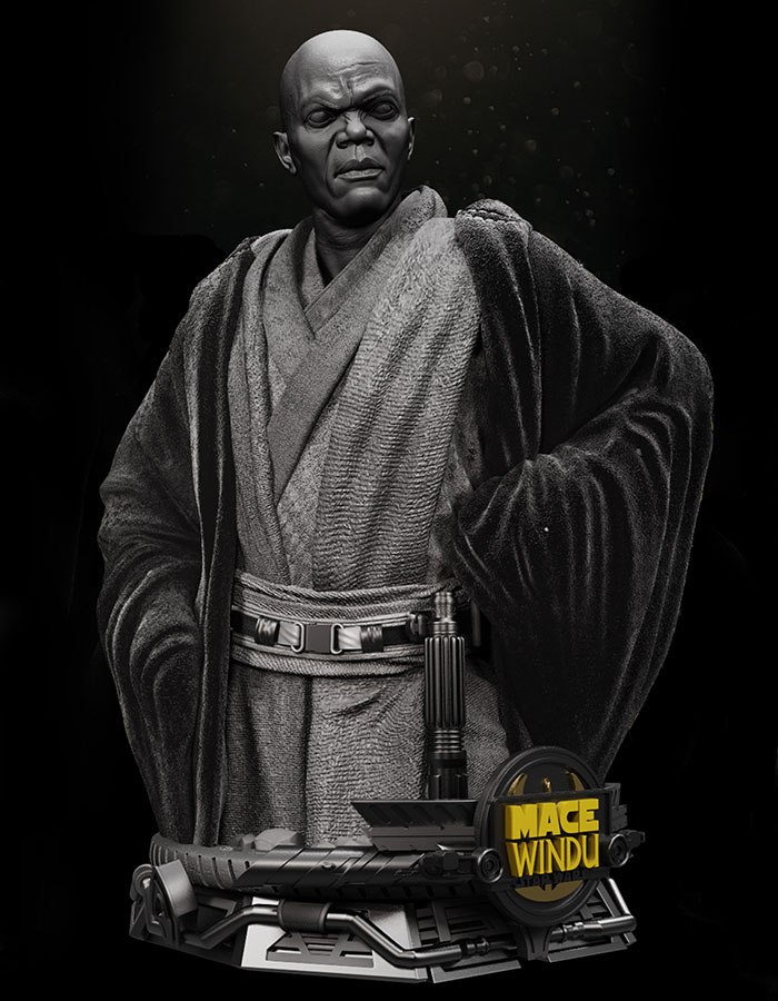 Mace Windu #2 - Bust 3D Printed Collectible – Klaxium
