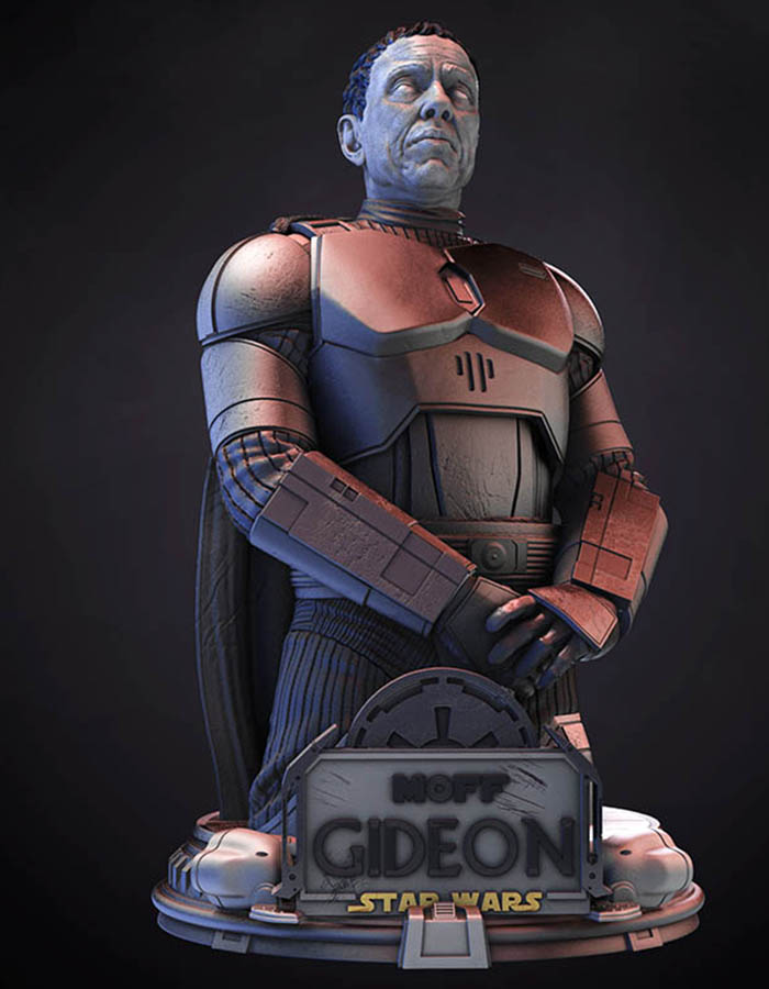 Moff Gideon - Bust 3D Printed Collectible – Klaxium