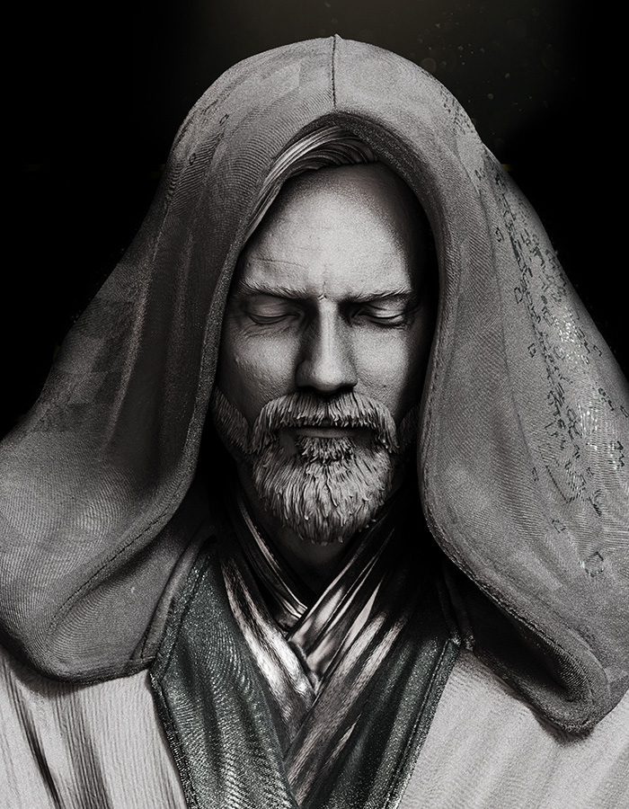 Obi Wan Kenobi - Bust 3D Printed Collectible – Klaxium