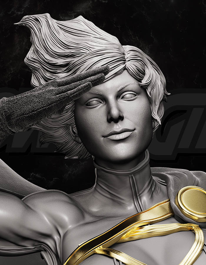 Power Girl - Bust 3D Printed Collectible – Klaxium