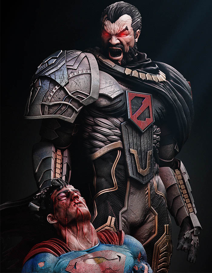 Zod and Superman - Sculpture 3D Printed Collectible – Klaxium