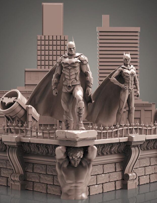 Batman and Catwoman #2 - Diorama 3D Printed Collectible – Klaxium