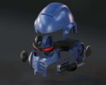 Primaris Space Marine Helmet – Exploded – Klaxium 3D Printed Collectible