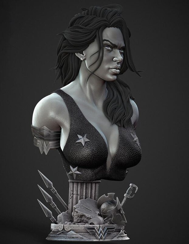 Wondergirl - Portrait Bust 3D Printed Collectible – Klaxium