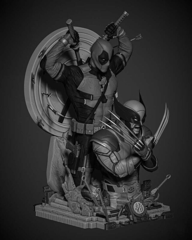 Deadpool&Wolverine Diobusts Image 002 3D Printed Collectible – Klaxium