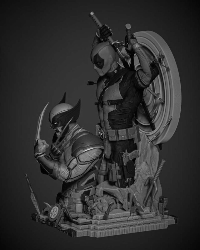 Deadpool&Wolverine Diobusts Image 003 3D Printed Collectible – Klaxium