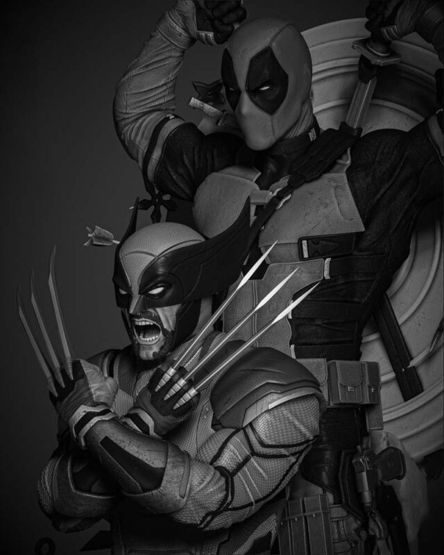Deadpool&Wolverine Diobusts Image 005 3D Printed Collectible – Klaxium