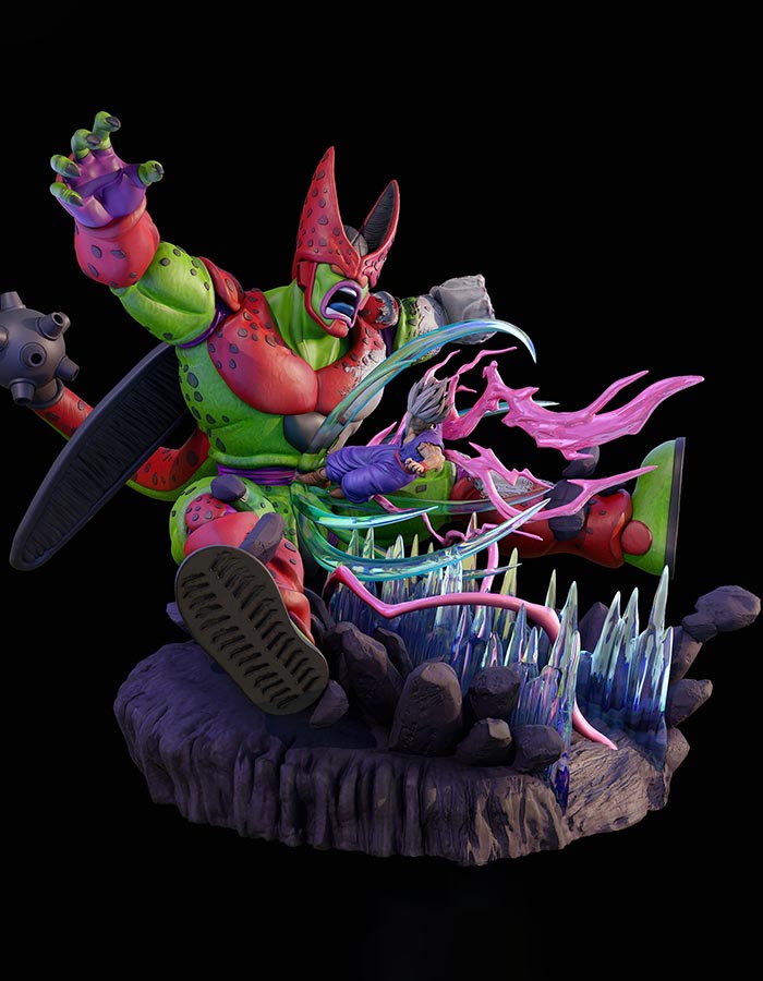 Cell Max vs Gohan Beast - Diorama 3D Printed Collectible – Klaxium