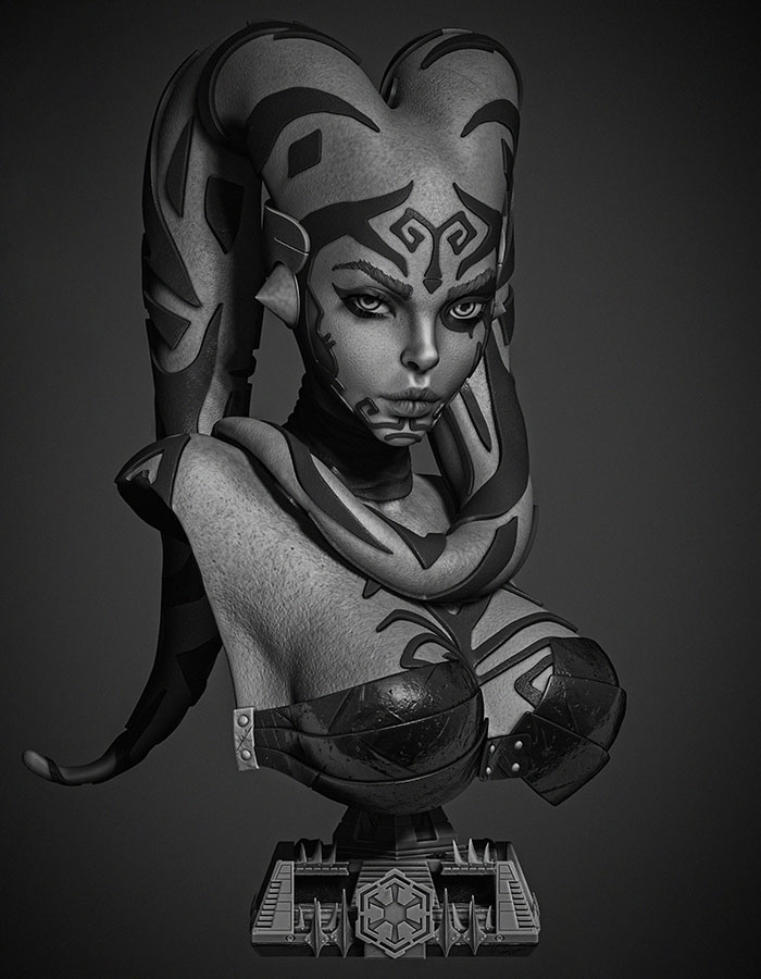 Darth Talon - Portrait Bust 3D Printed Collectible – Klaxium