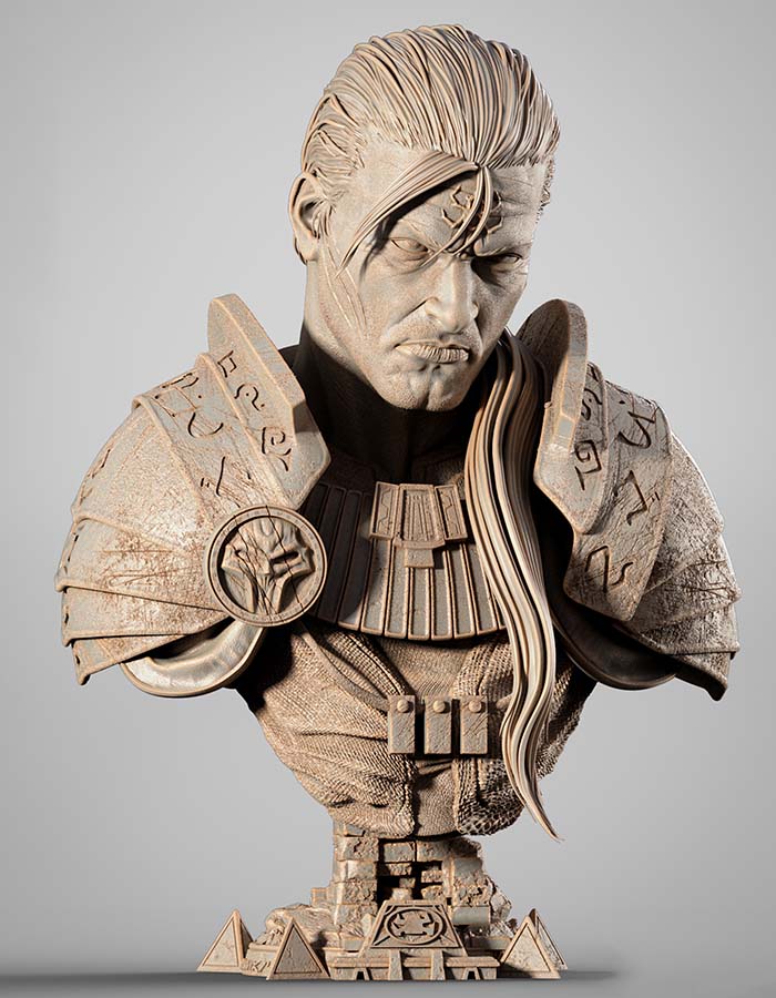 Exar Kun - Portrait Bust 3D Printed Collectible – Klaxium