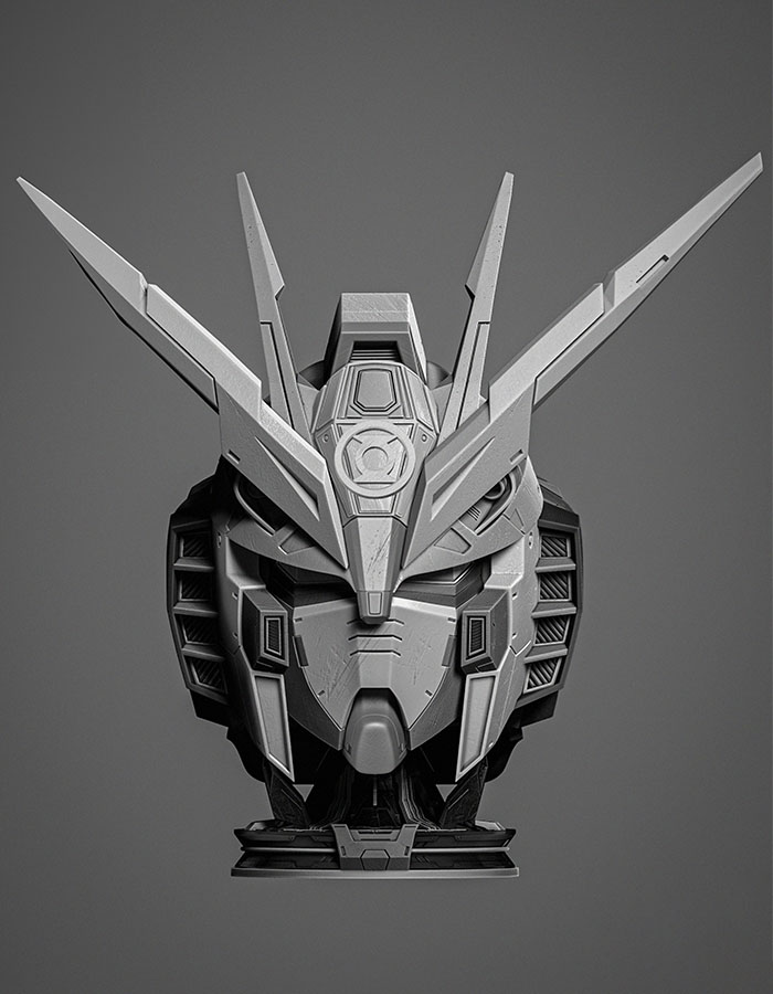 Gundam - Portrait Bust 3D Printed Collectible – Klaxium