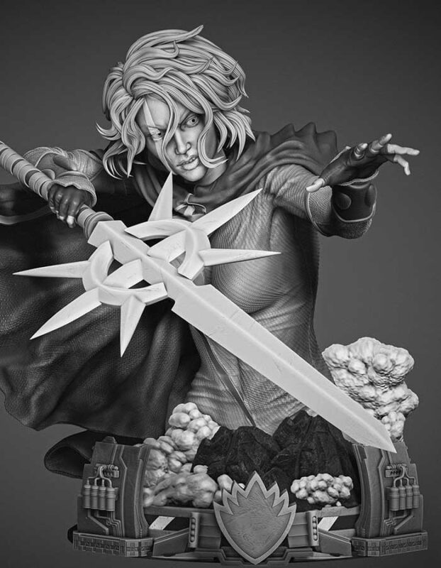 Quasar - Bust 3D Printed Collectible – Klaxium