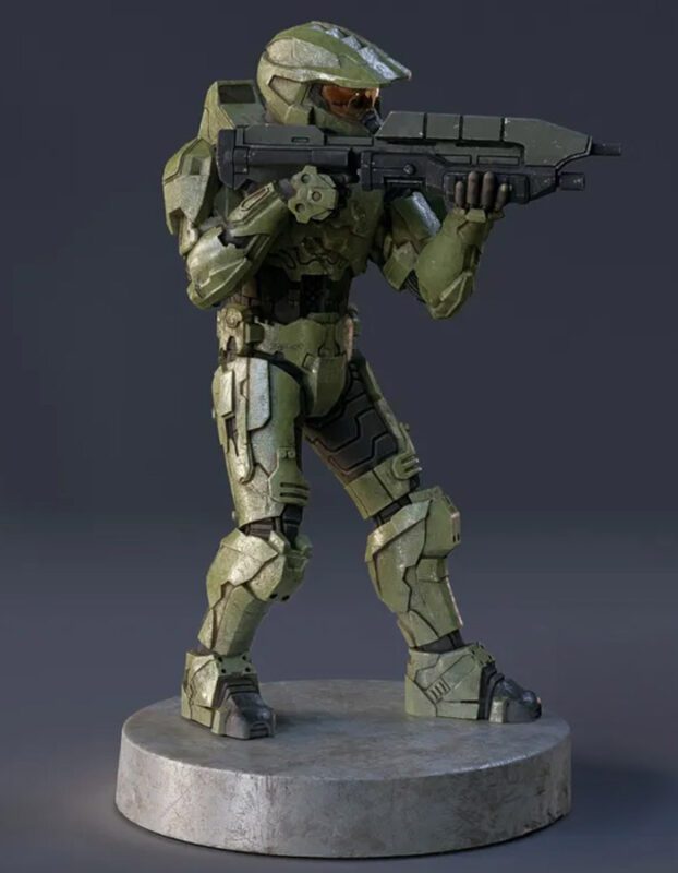 Hallo 3 - Master Chief - Sculpture 3D Printed Collectible – Klaxium