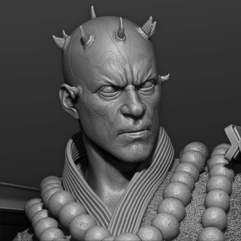 042825 StarWars – Darth Maul Samurai Sculpture Image 005