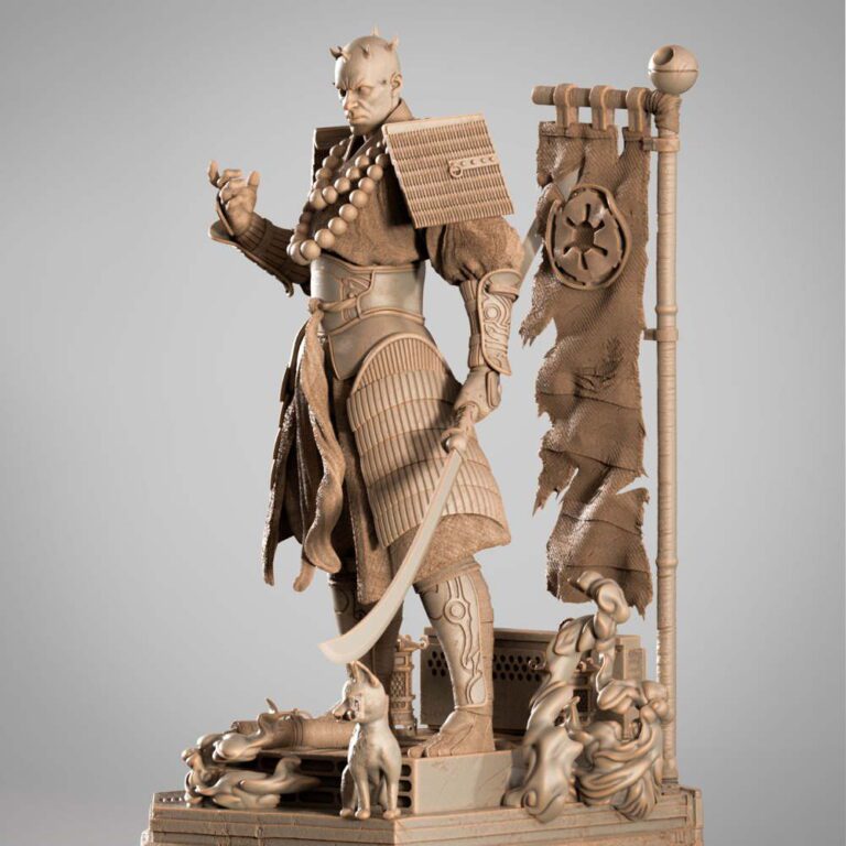 042825 StarWars – Darth Maul Samurai Sculpture Image 008