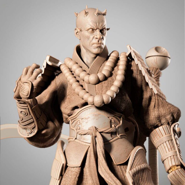 042825 StarWars – Darth Maul Samurai Sculpture Image 010