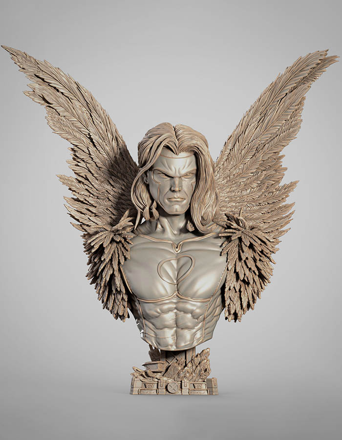 Angel - Portrait Bust 3D Printed Collectible – Klaxium