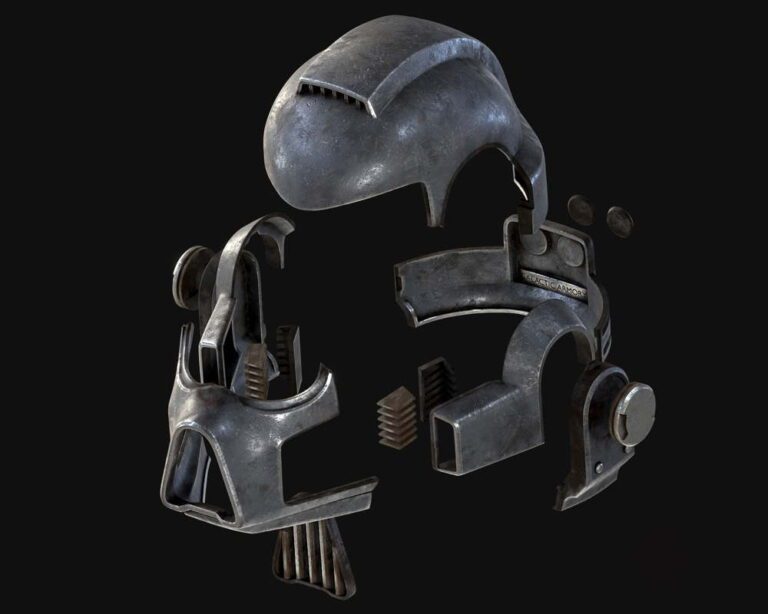 Space Marine Mark 8 Helmet – Exploded