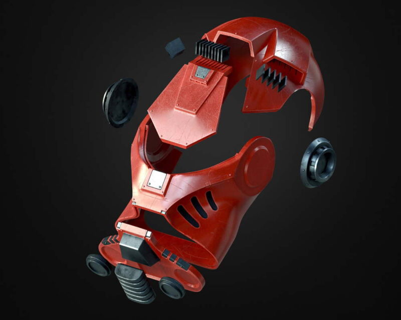 Terminator Helmet – Exploded