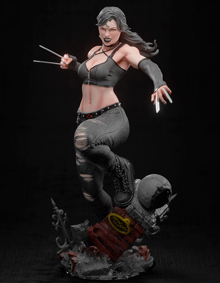 X-23 - Sculpture 3D Printed Collectible – Klaxium