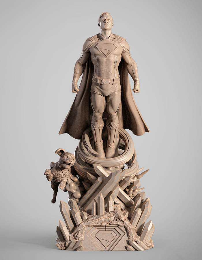 Superman #4 - Sculpture 3D Printed Collectible – Klaxium