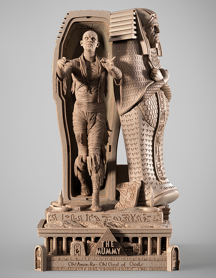 The Mummy - Sculpture 3D Printed Collectible – Klaxium