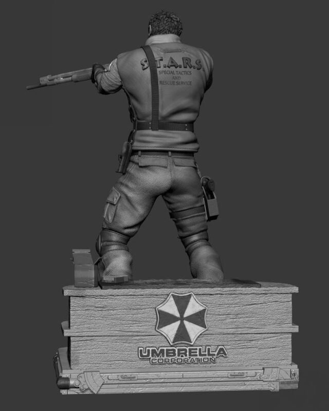 Wicked – ChrisRedfield Sculpture Image 028 3D Printed Collectible – Klaxium