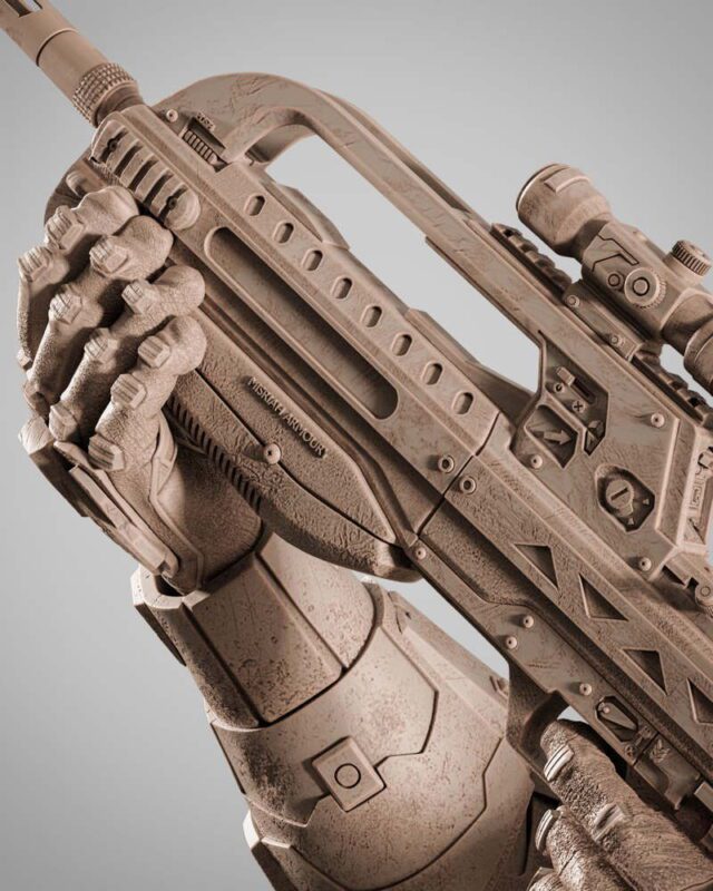 Wicked-Master chief Sculpt Image 009 3D Printed Collectible – Klaxium