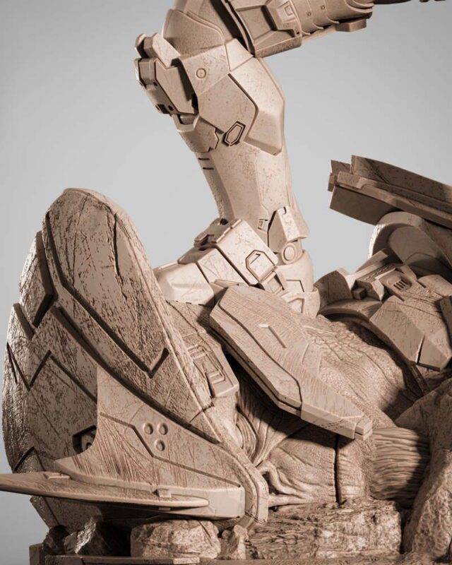 Wicked-Master chief Sculpt Image 011 3D Printed Collectible – Klaxium