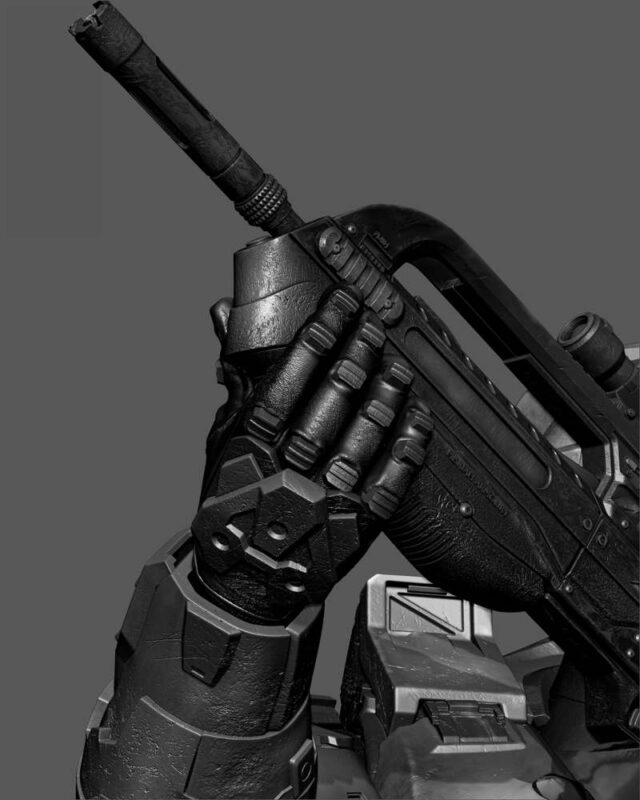 Wicked-Master chief Sculpt Image 023 3D Printed Collectible – Klaxium