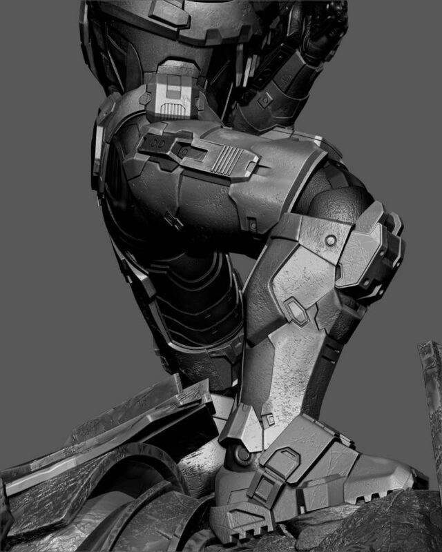 Wicked-Master chief Sculpt Image 029 3D Printed Collectible – Klaxium