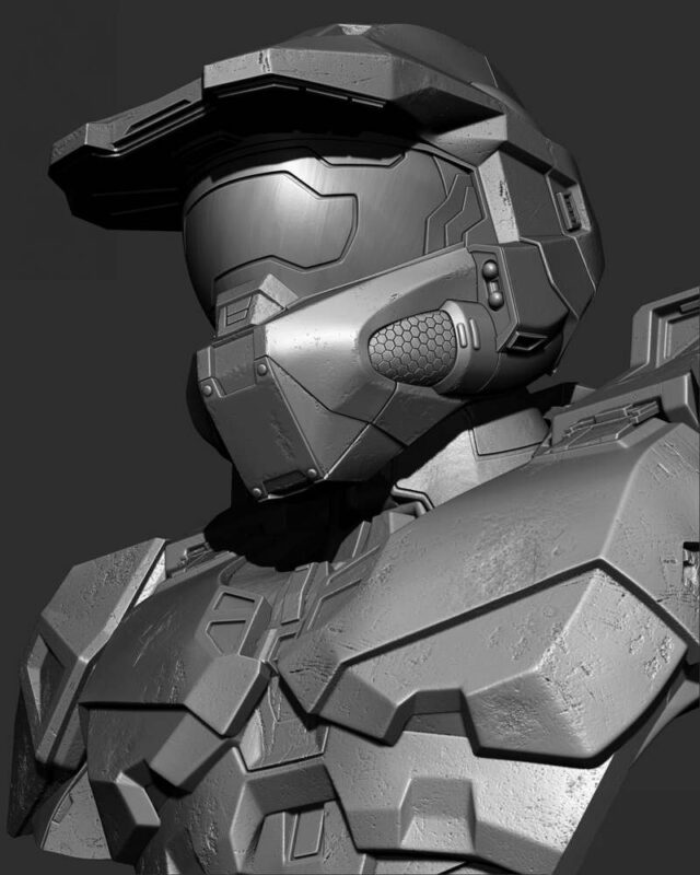 Wicked-Master Chief BustP Image 010 3D Printed Collectible – Klaxium