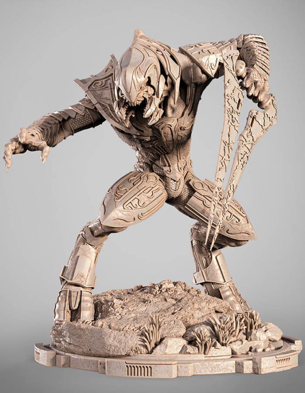 The Arbiter – Sculpture 3D Printed Collectible – Klaxium