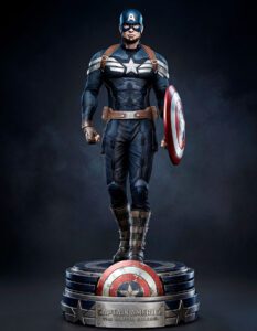 Captain America - Portrait Bust 3D Printed Collectible – Klaxium